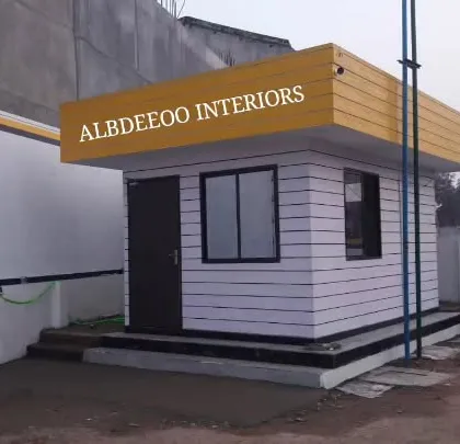 A compact prefab office for a petrol pump in Uttar Pradesh. This shows our ability to create small, branded, and functional commercial structures.