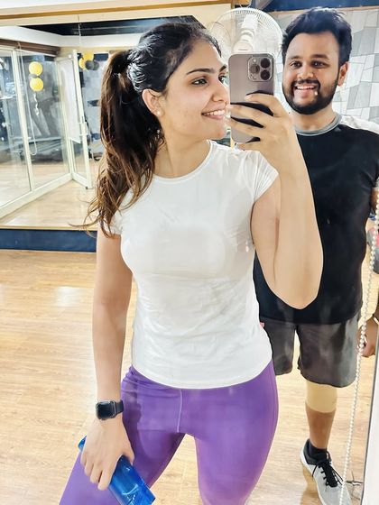 Mr. Husband is my forever workout partner. Happy to have him by my side on this journey.