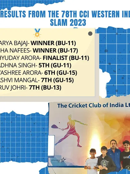 Our winning streak continues with two winners at the 78th CCI Western India Slam 2023.