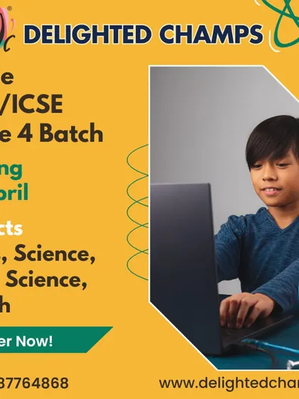 We offer structured online batches for students in Grade 4 following the CBSE and ICSE curriculum. This graphic announces our upcoming batch, covering key subjects like Maths, Science, Social Science, and English to provide comprehensive academic support.