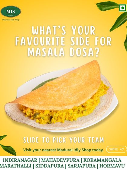 What's your favorite side for Masala Dosa? Let the chutney wars begin!
