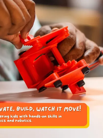 Innovate, build, watch it move. We empower kids with hands-on skills in mechanics and robotics, as seen with this intricate insect bot build.