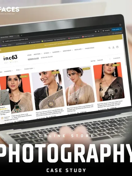 A screenshot of an e-commerce page featuring our sterling silver jewellery photography. This demonstrates our experience in creating clean, consistent catalogue images for online marketplaces.