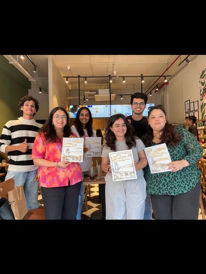 Another happy group from a Thane workshop, showcasing their fantastic urban sketches. It's so rewarding to see everyone's work.