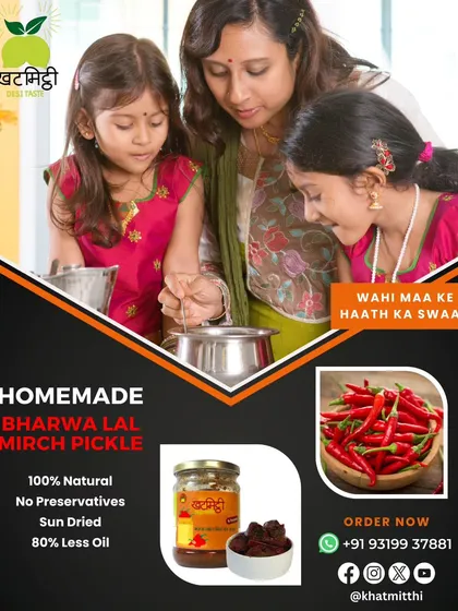 This is what Khat Mitthi is all about: "Wahi Maa ke Haath ka Swaad". I started this journey from my home kitchen with my daughters, using the recipes passed down to me. Every jar we pack is filled with that same family love and tradition.
