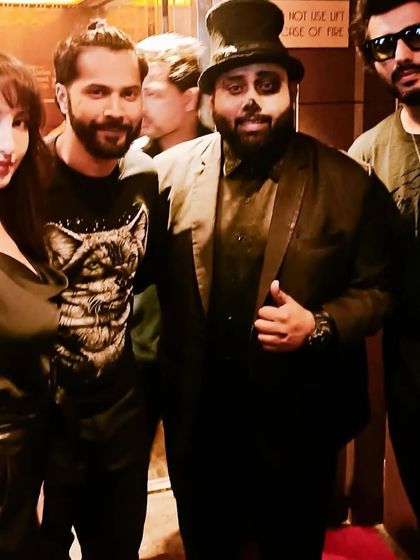 What a lineup. Posing with the incredible talents of Nora Fatehi, Varun Dhawan, and Arjun Kapoor.