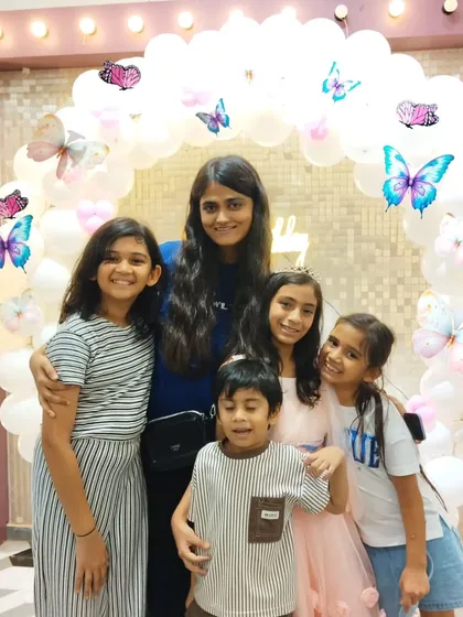A happy family moment from Avisha's 10th birthday party. It's my goal to create a space where kids and parents can celebrate together.
