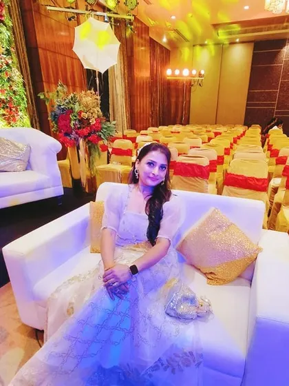 Taking a moment to relax at an event venue. After successfully completing 20 events in just two months, it's moments like these that allow me to recharge and prepare for the next celebration.