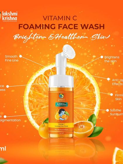 Our Vitamin C Foaming Face Wash helps you achieve brighter and healthier skin. It works to smooth fine lines, reduce redness and hyperpigmentation, and firm the skin for a refreshed, youthful look.