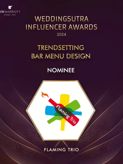 We were honored to be nominated for the WeddingSutra Influencer Awards. This nomination itself was a recognition of our influence and innovation in the wedding industry's bar and beverage scene.