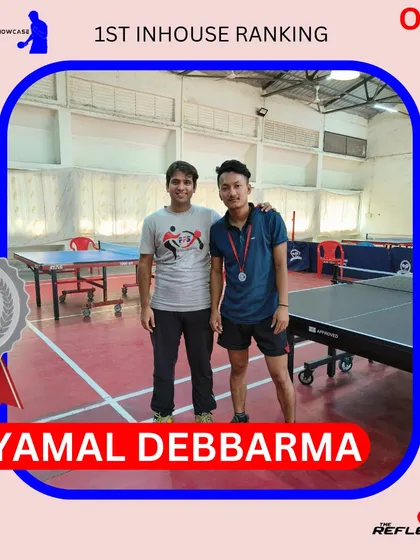 Well done to Shyamal Debbarma for winning the Silver medal in the Open category at our 1st Inhouse Ranking tournament. His skill and dedication were on full display.