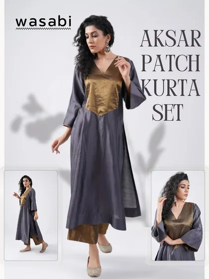 The Aksar Patch Kurta Set is designed for polished elegance, even in the heat. Made from breathable summer silk, the structured patch provides a beautiful contrast to the fluid drape of the kurta.