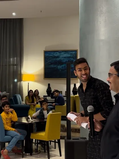 Here I am engaging with the audience at a corporate gathering. My performances are a great way to break the ice, get people talking, and add a memorable, high-energy element to any professional event.