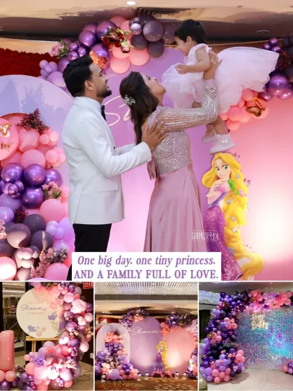 For me, it's all about creating memories. This collage captures the heart of Shanvi's first birthday: a tiny princess surrounded by her loving family, celebrating a day filled with fairytale magic that they will cherish forever.