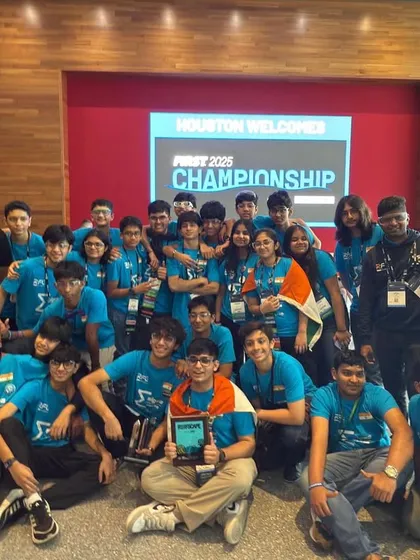 A moment of immense pride for our two FRC teams at the World Championship in Houston. With a 100% success rate, Team Sigma 9692 and Team Kaizen 10428 both brought home prestigious awards, making India proud on the global stage.