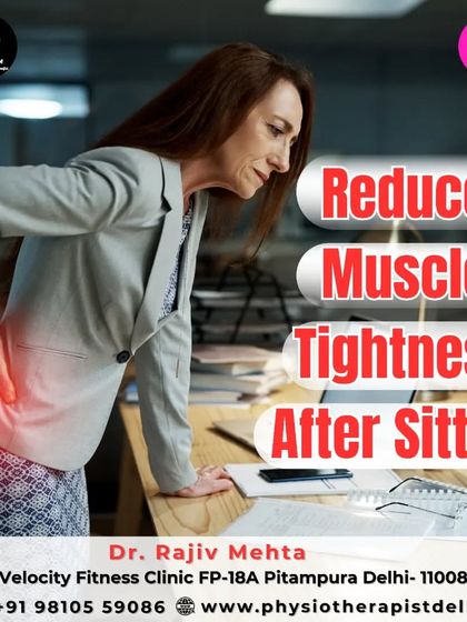 Feeling stiff after sitting for a long time? This graphic provides simple techniques like stretching and moving to reduce muscle tightness and keep you feeling energized.