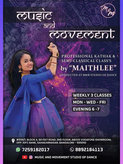 We also embrace the grace of traditional forms. This is a look at our professional Kathak and semi-classical classes, which we hold three times a week for those looking to explore classical dance.