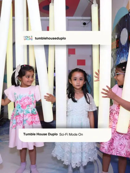 Our sci-fi inspired light-up play structure is a favorite spot for photos during birthday parties, adding a futuristic touch to the fun.