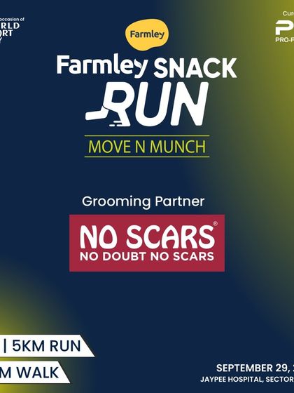 Proud to have No Scars as our Grooming Partner for the Farmley Snack Run.