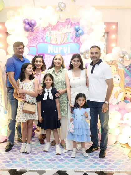 The whole family gathered to celebrate a special day. It's wonderful to see multiple generations enjoying the party atmosphere at Playtopia.