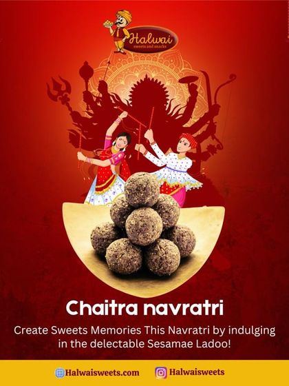 Create sweet memories this Chaitra Navratri by indulging in our delectable Sesame Ladoo. This traditional sweet is a perfect blend of taste and festive spirit.