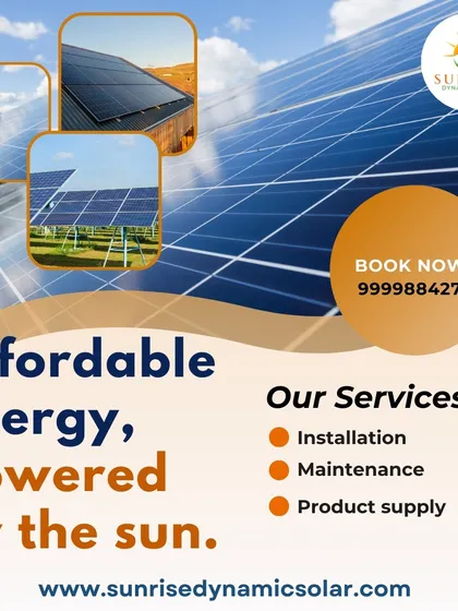 Affordable energy, powered by the sun. This graphic highlights our core services and makes it easy to book a consultation.