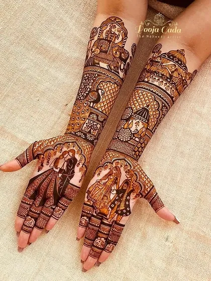 Another angle of the heavy bridal design, showcasing the intricate details and the beautiful composition of the various figures.
