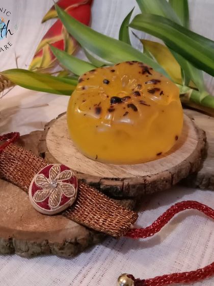 My "Rustic Rakhi Gift Box" is a perfect blend of skincare and tradition. It features my Turloe soap alongside a beautiful handmade Rakhi.