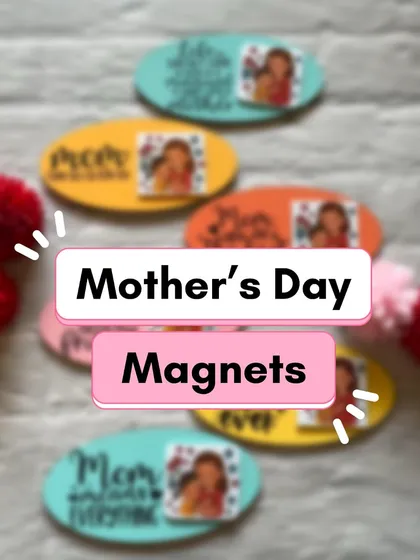 A glimpse of the entire Mother's Day magnet collection, ready to be gifted.
