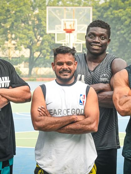 Work hard in silence, let your success be your noise. A powerful photo of me with some of the pro players I train.