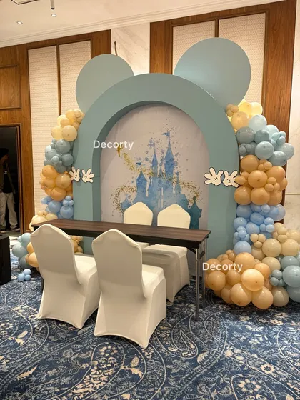The activity station setup, ready for guests to sit down and enjoy some creative fun.