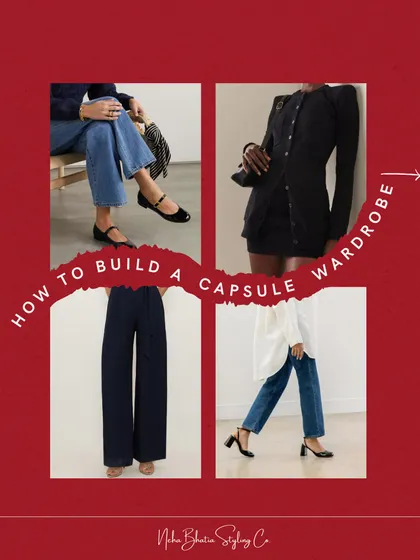 An introduction to building a capsule wardrobe. This graphic shows four essential types of pieces that form the foundation of a versatile and timeless closet.