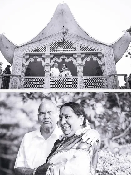 A timeless black and white portrait celebrating 50 years of togetherness. We were honored to capture the deep connection and quiet love of this golden anniversary couple.