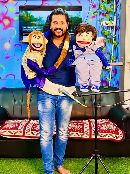 Meet my team: me, Chintu, and Lucky. We are a three-man comedy crew. This is the core of my act, a fun back-and-forth that makes every promotion memorable and shareable.