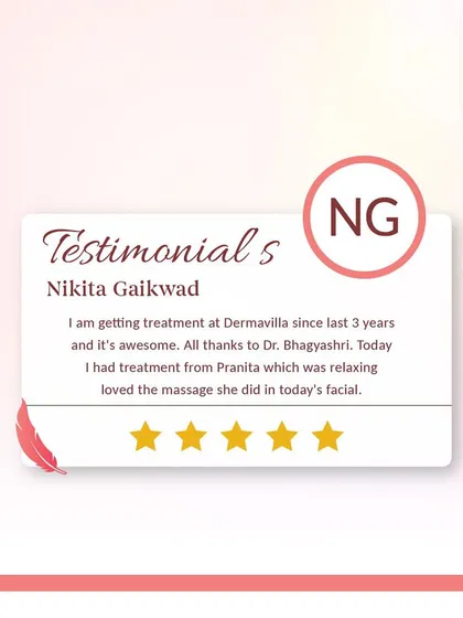 Nikita has been a client for three years and I'm so glad she feels her experience has been awesome. It's especially rewarding to hear that she loved the relaxing massage during her recent facial. It's these details that matter.
