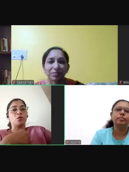 A group of participants listens intently during the theoretical portion of our weight management workshop. Understanding the 'why' behind each practice is a core part of my teaching philosophy at Aarambh Yoga Institute.