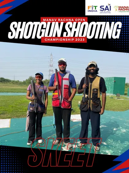 The top three finalists of the Skeet event at our Open Shotgun Shooting Championship, a fiercely contested final that ended in a thrilling shoot-off.
