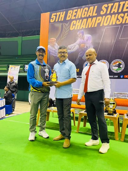 Another view of the felicitation ceremony, recognizing our leadership's commitment to promoting Taekwon-Do.