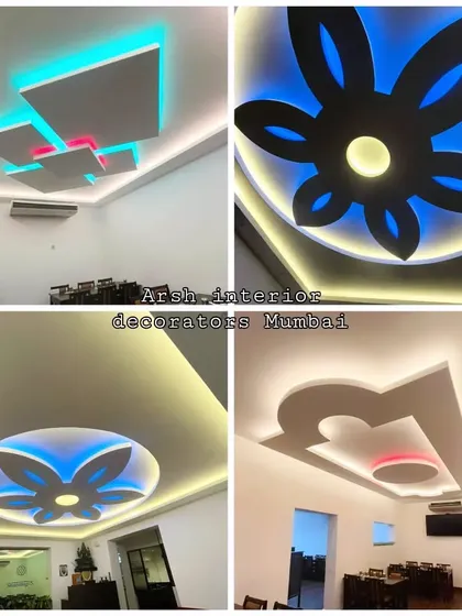 A showcase of creative floral and geometric designs, all brought to life with a combination of warm white and colorful LED lights.