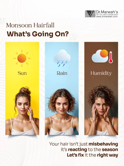 Seasonal changes, especially during the monsoon, can worsen hair fall due to humidity and scalp buildup. My approach is to diagnose the specific reaction your hair is having and fix it with targeted medical treatments.