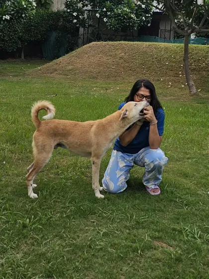 The bond between a pet and their human is precious. We love it when pet parents join in on the fun for a day outing. This beautiful moment captures the happiness we strive to create for both pets and their families.