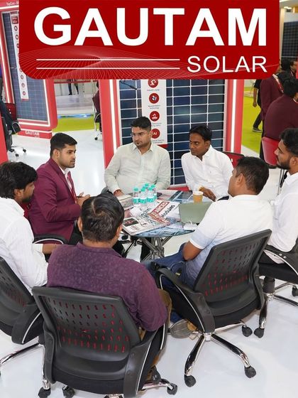 A group of our team members in discussion with visitors at our booth during the REI Expo 2024, showcasing our collaborative approach.