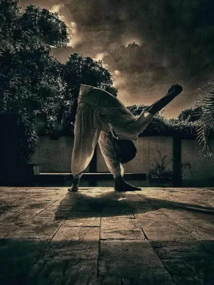 In the quiet of the early morning, I practice an advanced forward bend. Each asana is an opportunity to explore the depths of your body and mind, finding a profound sense of peace within the physical effort.