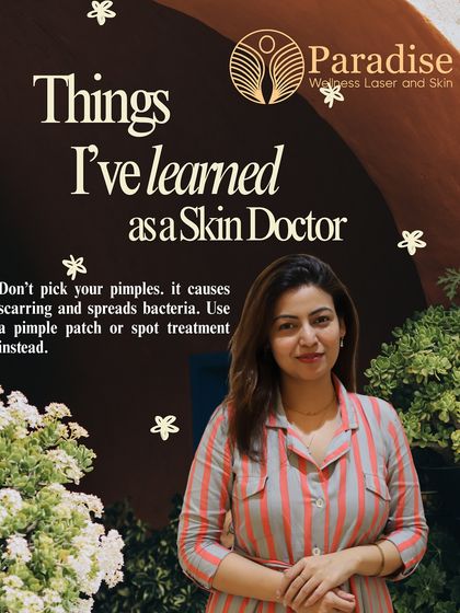 A crucial tip I've learned as a skin doctor: don't pick your pimples. It causes scarring and spreads bacteria. Use a pimple patch or a targeted spot treatment instead.