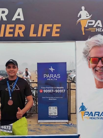 At the Paras Health Run, another event where I competed and pushed my limits.