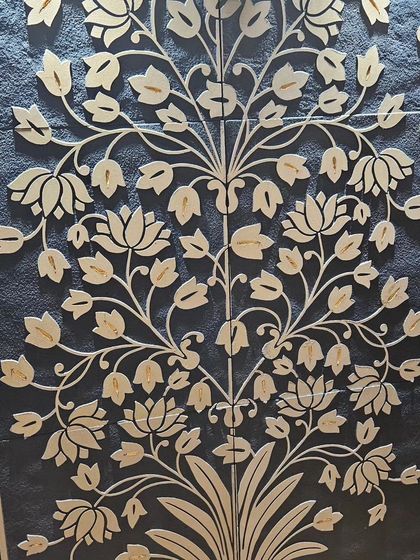 The classic 'Tree of Life' motif, reimagined as an inlay wall panel. This design is perfect for creating a serene and spiritual focal point in any room.