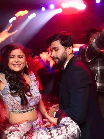 The couple dancing their hearts out on the dance floor. We make sure the music and lights create the perfect party atmosphere.