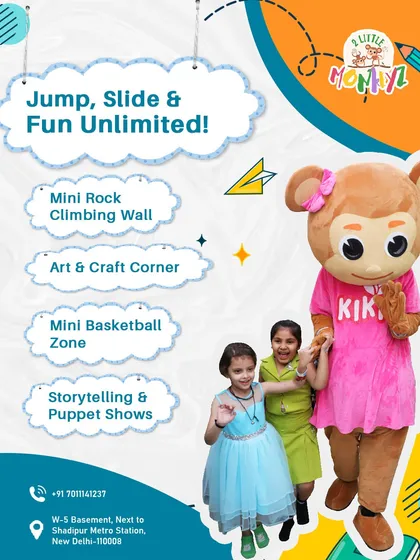 There's something for every child here. We offer a variety of activities including a mini rock climbing wall for adventurous spirits, an art and craft corner for creative minds, and even puppet shows for enchanting story times.