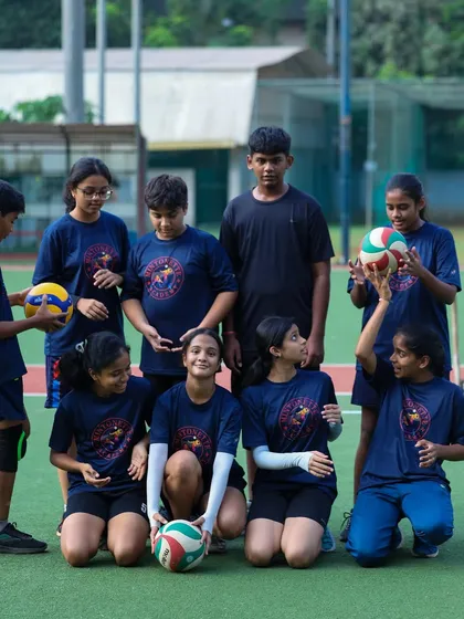 Our U-14 team, a mix of boys and girls, ready for a group photo. We foster an inclusive and supportive environment for all our players.