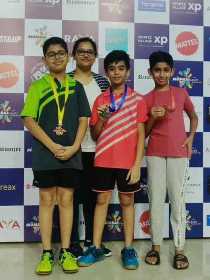 A group of our cadet boys medalists at the Mumbai Games. Kathit Shah won silver and Arth Mistry won bronze, a great result for the academy.